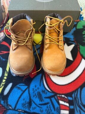 Timberland Kids Wheat Brown Lace-Up Boots